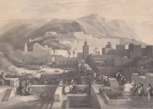 Tetouan. aus Meyers Universum, Stahlstich. Kunstgrafik, 1850, gebraucht, gut