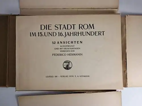 Buch: Die Stadt Rom im 15. und 16. Jahrhundert, Federico Hermanin, 1911, Seemann