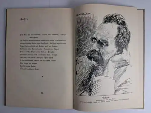 Buch: Fackelträger der Menschheit, Lyrische Bildnisse, F. A. Zimmer, 1926, sig!