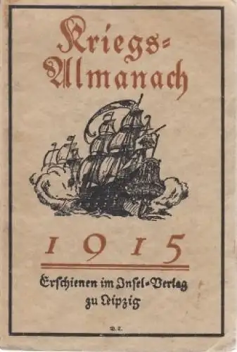 Buch: Kriegs-Almanach 1915. 1915, Insel-Verlag, gebraucht, gut