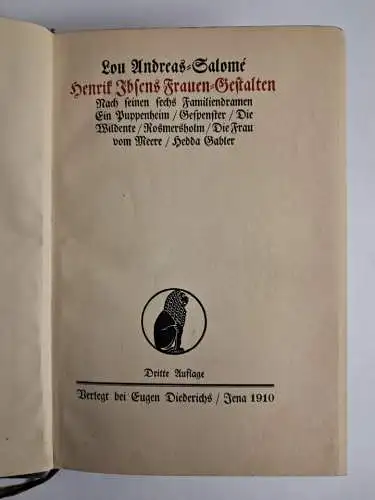 Buch: Henrik Ibsens Frauen-Gestalten, Andreas-Salome, Lou. 1910, Diederichs