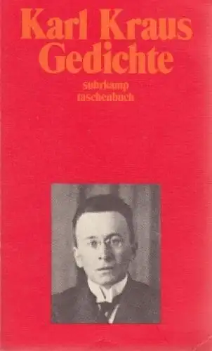 Buch: Gedichte. Kraus, Karl, 1987, Suhrkamp Taschenbuch, Schriften Band 9