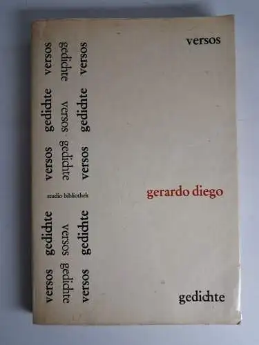 Buch: Versos, Gedichte, Gerardo Diego, 1964, Studio Neue Literatur, zweisprachig