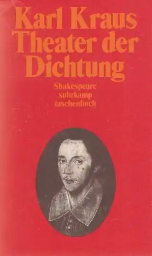 Buch: Theater der Dichtung - William Shakespeare. Kraus, Karl, 1994, Suhrkamp