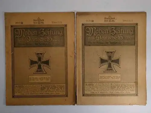 2 Hefte: Moden-Zeitung fürs Deutsche Haus Heft 451 (33) & Heft 452 (34) 1917/18