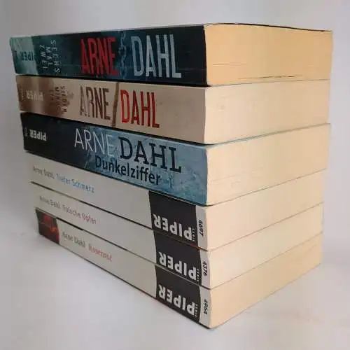 6 Bücher Arne Dahl: Opfer, Schmerz, Rosenrot, Dunkelziffer, Sieben minus eins...