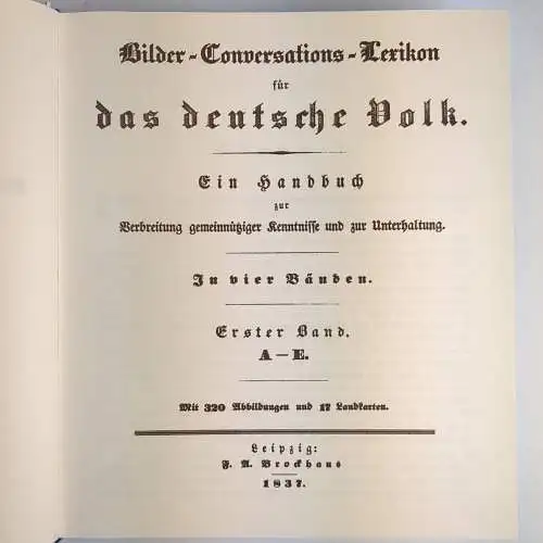 Buch: Bilder-Conversations-Lexikon für das deutsche Volk, Otmar Seemann, 4 Bände