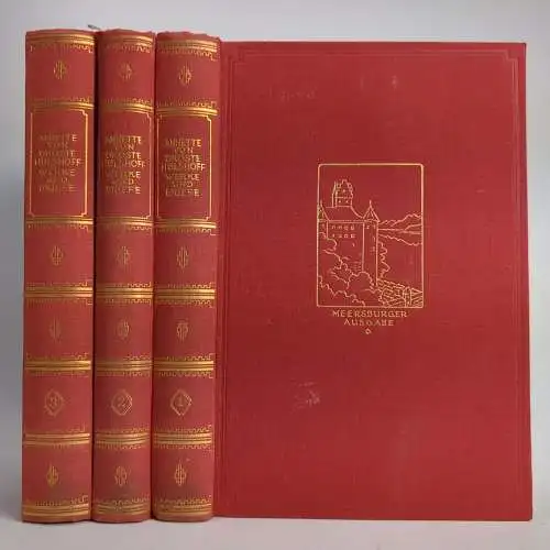 Buch: Werke und Briefe, Annette von Droste-Hülshoff, 1925, F. W. Hendel, 3 Bände