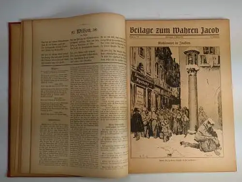 Der wahre Jacob Jahrgang 1917 Nr. 795-820, 25 Hefte, B. Heymann, Dietz Verlag