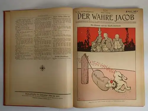 Der wahre Jacob Jahrgang 1918 Nr. 821-846, 25 Hefte, B. Heymann, Dietz Verlag