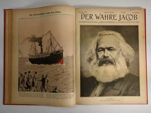 Der wahre Jacob Jahrgang 1918 Nr. 821-846, 25 Hefte, B. Heymann, Dietz Verlag