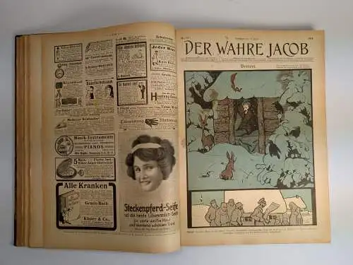 Der wahre Jacob 1908-1914 (unvollständig), 31 Hefte, J. H. W. Dietz Nachfolger