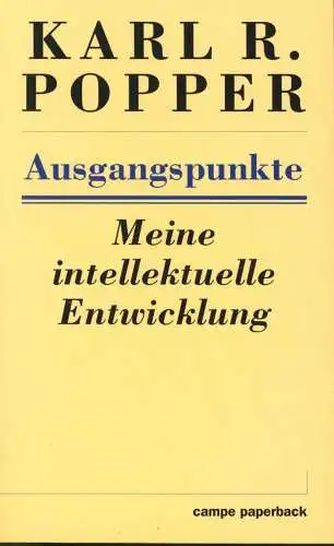 Buch: Ausgangspunkte, Popper, Karl R., 1995, Hoffmann und Campe, gebraucht, gut