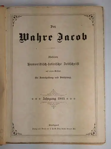 Der wahre Jacob Jahrgang 1903 Nr. 429-454, 25 Hefte, B. Heymann, Dietz Verlag