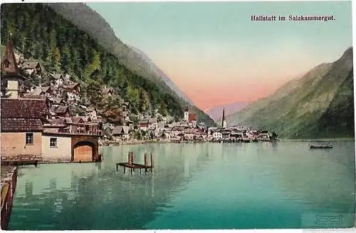 AK Salzkammergut. Hallstatt. ca. 1926, Postkarte. Serien Nr, ca. 1926