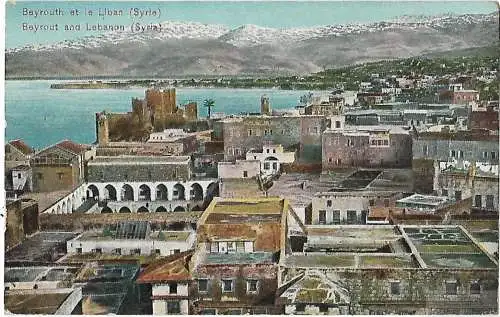 AK Beyrout and Lebanon (Syria). ca. 1912, Postkarte. Ca. 1912, gebraucht, gut