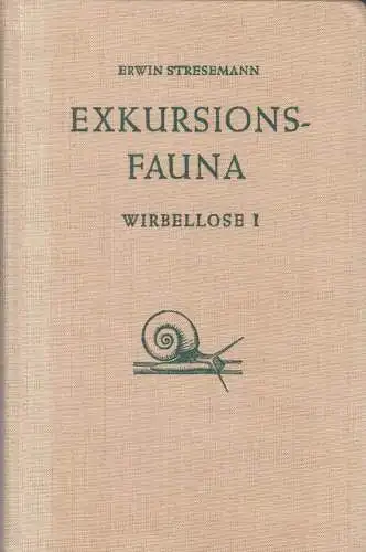 Buch: Exkursionsfauna von Deutschland, Wirbellose I, Stresemann, Erwin, 1967