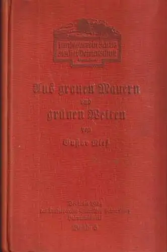 Buch: Aus grauen Mauern und grünen Weiten, Rieß, Gustav. Heimatbücherei, 1924