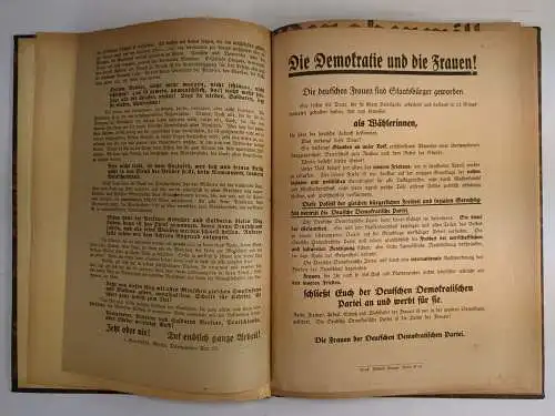 Buch: Konvolut von Anschlagzetteln zu den Wahlen im Januar 1919