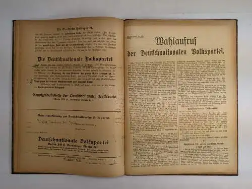 Buch: Konvolut von Anschlagzetteln zu den Wahlen im Januar 1919