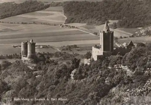 AK Rudelsburg und Saaleck bei Bad Kösen. ca. 1966, Postkarte. 1966