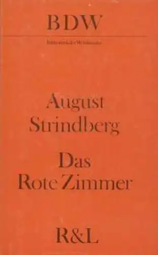 Buch: Das rote Zimmer, Strindberg, August. Bibliothek der Weltliteratur, 1986