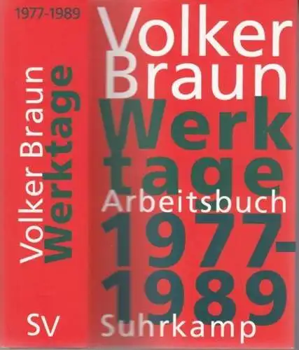 Buch: Werktage 1, Braun, Volker. 2009, Suhrkamp Verlag, gebraucht, gut