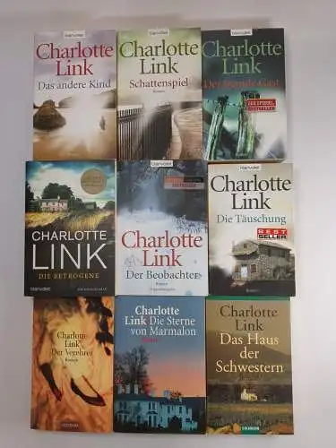 9 Bücher Charlotte Link, Blanvalet, Konvolut, Sammlung, Bundle, Buchpaket