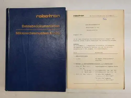 Buch: robotron Betriebsdokumentation Mikrorechnersystem K 1520, Tag, 1980