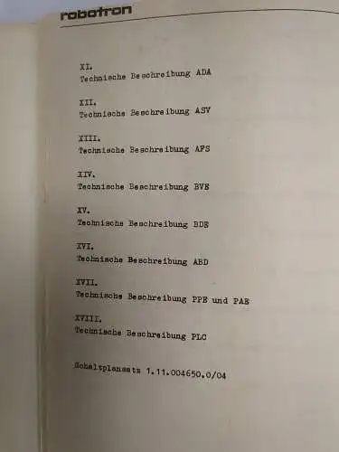 Buch: robotron Betriebsdokumentation Mikrorechnersystem K 1520, Tag, 1980