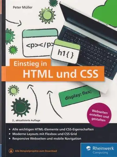 Buch: Einstieg in HTML und CSS, Müller, Peter, 2023, Rheinwerk, gebraucht