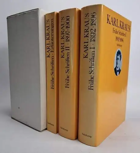 Buch: Karl Kraus - Frühe Schriften 1898-1900, Suhrkamp / Kösel, 3 Bände