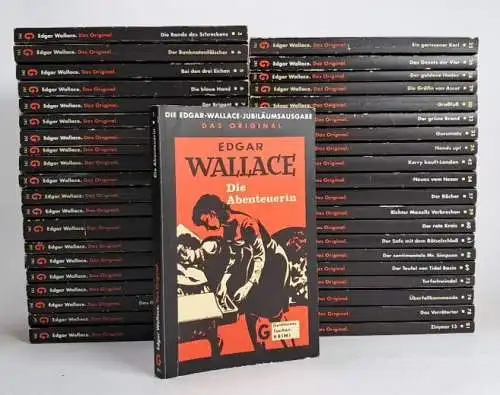 41 x Edgar Wallace Goldmann Taschenkrimis, Jubiläumsausgabe, Konvolut, Sammlung