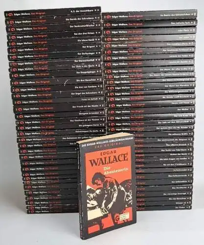 69 x Edgar Wallace Goldmann Taschenkrimis, Jubiläumsausgabe, Konvolut, Sammlung