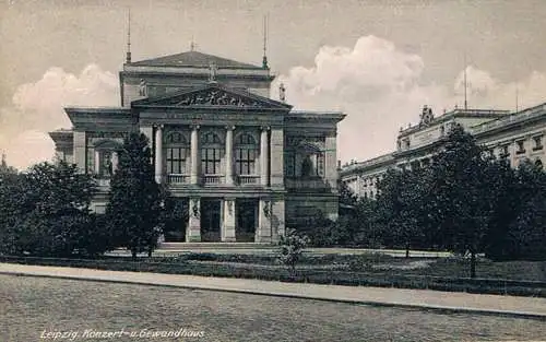 AK Leipzig Konzert- u. Gewandhaus, Postkarte. Nr. 1051, Verlag Paul F. Weber