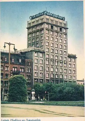 AK Leipzig. Hochhaus am Augustusplatz, Postkarte, gebraucht, gut