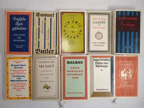 10 Bücher Sammlung Dieterich, Strindberg, Balzac, Musset, Butler, Bürger ...