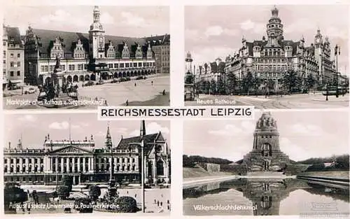 AK Reichsmessestadt Leipzig (mehrere Motive), Postkarte. Nr. 100, gebraucht, gut