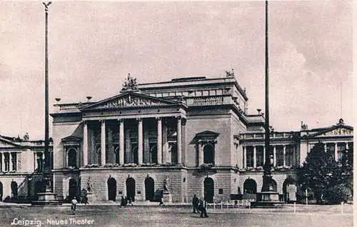 AK Leipzig. Neues Theater, Postkarte, Verlag W. Radestock Nachf, gebraucht, gut