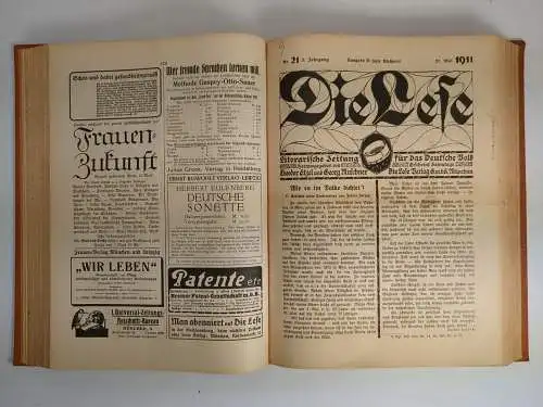 Die Lese 1911, Nr. 1-52, Literarische Zeitung (vollständig), Etzel / Muschner