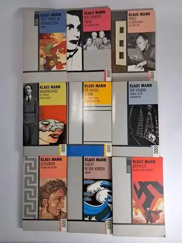 9 Bücher Klaus Mann: Mephisto; Alexander; Der Vulkan; Speed; Maskenscherz ...