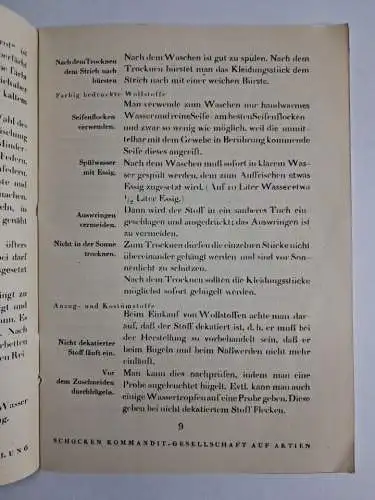 Buch: Ratschläge für die Waren-Behandlung, Schocken, Zwickau, 31.-230. Auflage