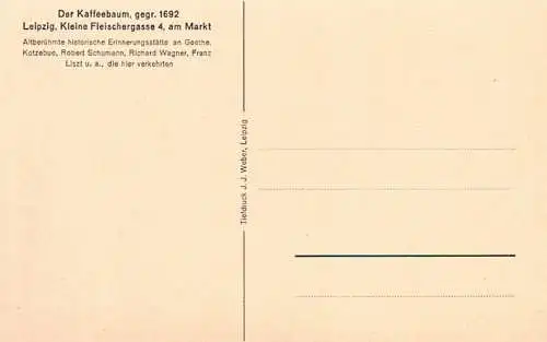 AK Kaffeebaum, althistorische Gaststätte, Leipzig, Postkarte, gebraucht, gut
