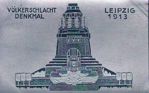 AK Völkerschlachtdenkmal Leipzig 1913, Postkarte. 1913, Verlag Anger & Ulich