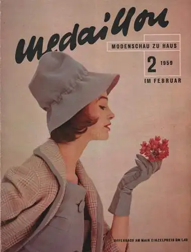 Medaillon im Februar. 2/1959, Modeschau zu Haus, gebraucht, gut