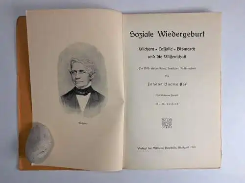 Buch: Soziale Wiedergeburt, Johann Bacmeister, 1913, Wilhelm Kohlstädt