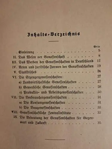 Buch: Das deutsche Genossenschaftswesen, August Müller, 1922, Zentralverlag