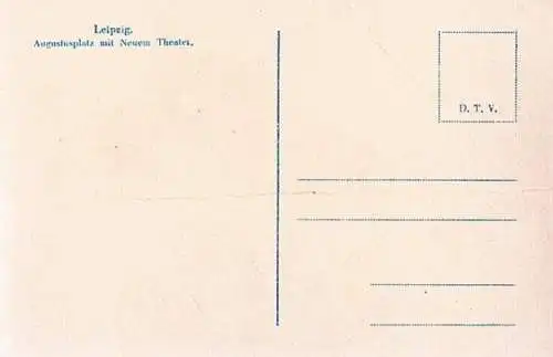 AK Leipzig. Augustusplatz mit Neuem Theater, Postkarte, gebraucht, gut