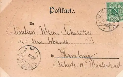 AK Goethe. ca. 1899, Postkarte. 1899, Verlag E. Schulte, gebraucht, gut