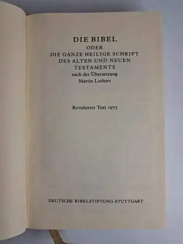 Biblia: Canstein-Bibel, Die Bibel, 1979, Martin Luther, Deutsche Bibelstiftung